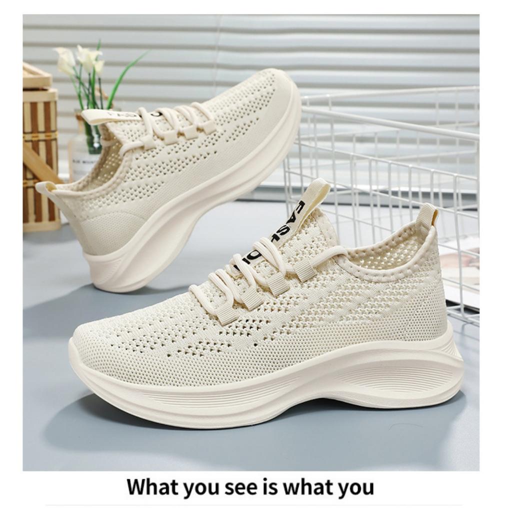 Shoes for Women's Summer Fashion Single Shoes, Fly Woven Mesh Shoes, Breathable Soft Soled Running Shoes, Casual Shoes, Sports Shoes