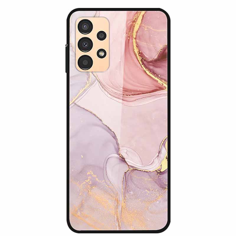 Чехол для Samsung A53 5G 2022 Мраморное Закаленное Стекло Жесткая Задняя Крышка для Samsung Galaxy A33 A73 5G Чехлы для Телефона Защитные Fundas