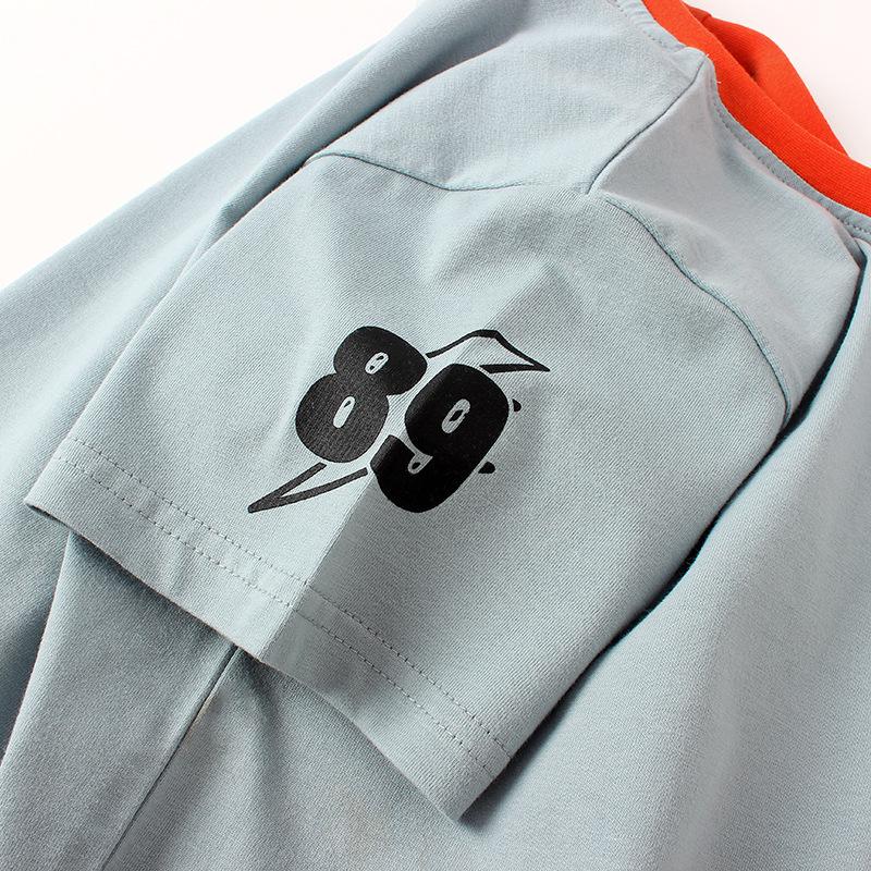 Летняя корейская версия детской новой футболки с короткими рукавами для мальчиков CuHK детская трендовая цветная хлопковая рубашка детская с короткими рукавами