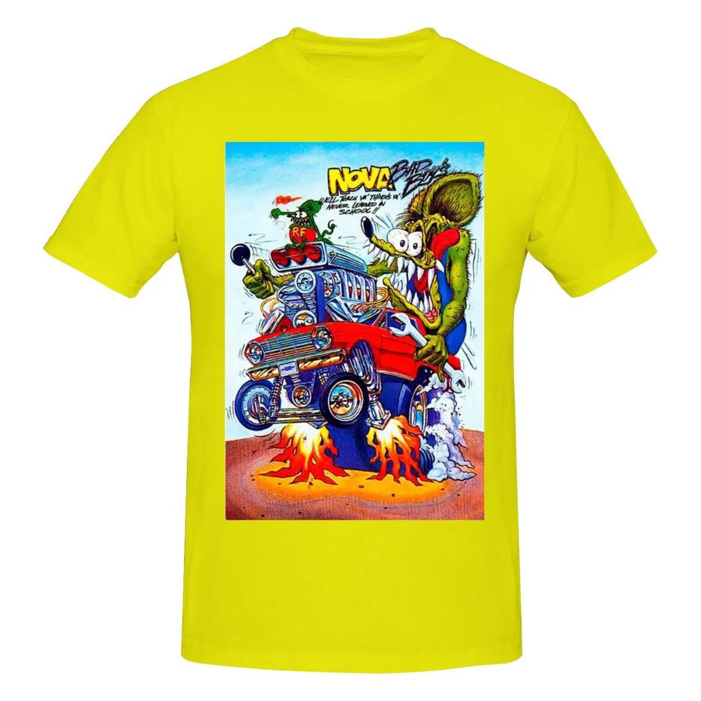 Классическая хлопковая унисекс футболка Rat Fink для мужчин и женщин, Классическая футболка