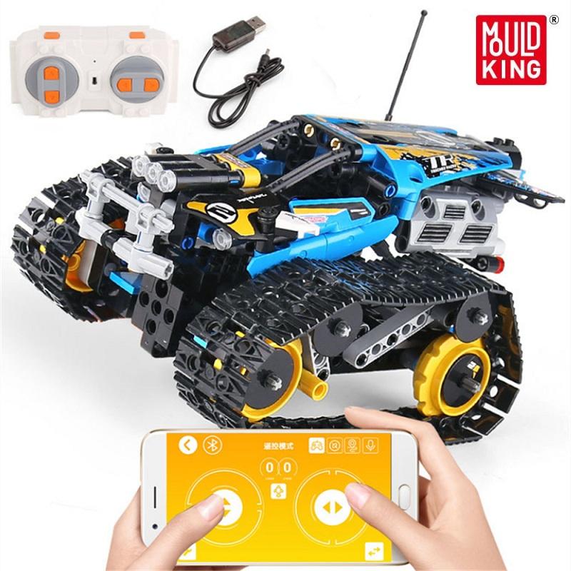 MOULD KING Программа приложения RC внедорожник электрические строительные блоки модель автомобиля технические игрушки с дистанционным управлением детские кирпичи подарки для мальчиков