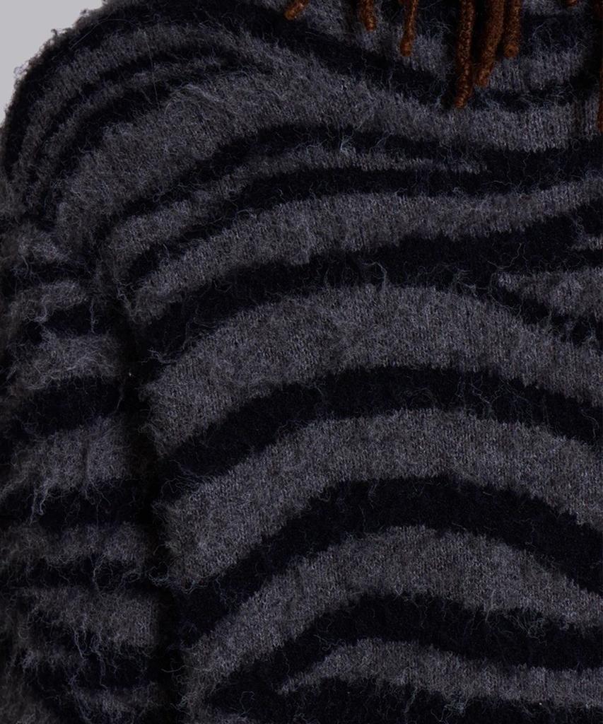 Jeidideuleondeon (M) Brushed Zebra Knit Jumper Multi