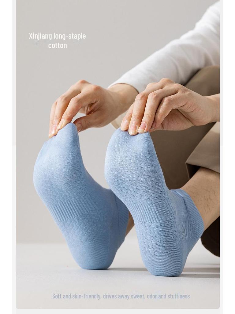 Мужские массажные носки до щиколотки Shuan Pure Cotton, 6 пар