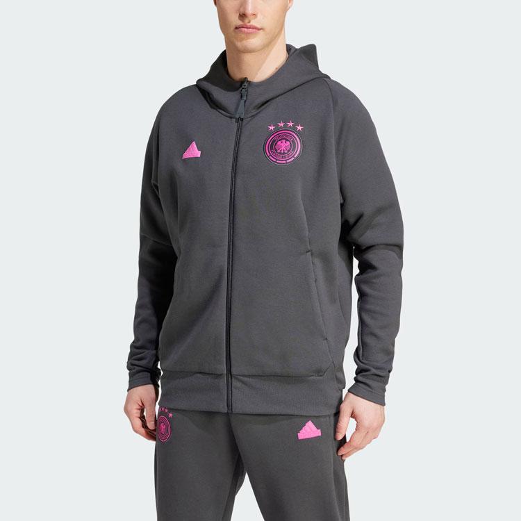 adidas Германия Путешествия Толстовка на молнии Куртки и Пальто Мужская Угольно-черный IU2096