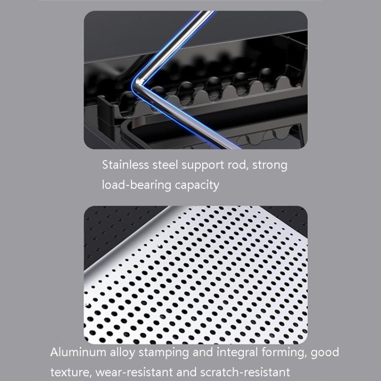 Silent Aluminum Alloy Cooling Pad for Laptop and Tablet