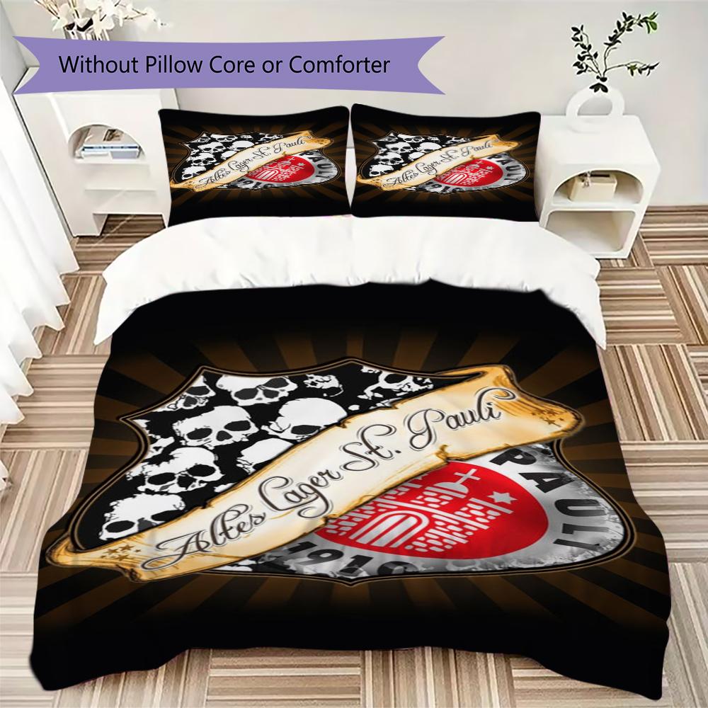 ST pauli Pattern Bedding uilt Set uilt Cover Pillowcase Home Decoration Birthday Gift (1 * duvet cover + 2 * pillowcase without core)183