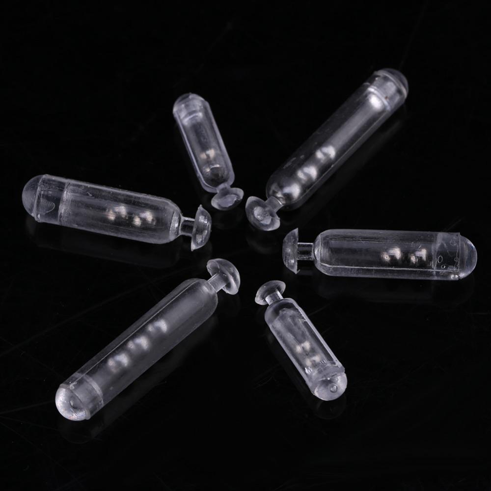 Transparent Fishing Lure Insert Tube with Metal Ball Lure Insert Fishing Rattles Fly Tie Tying