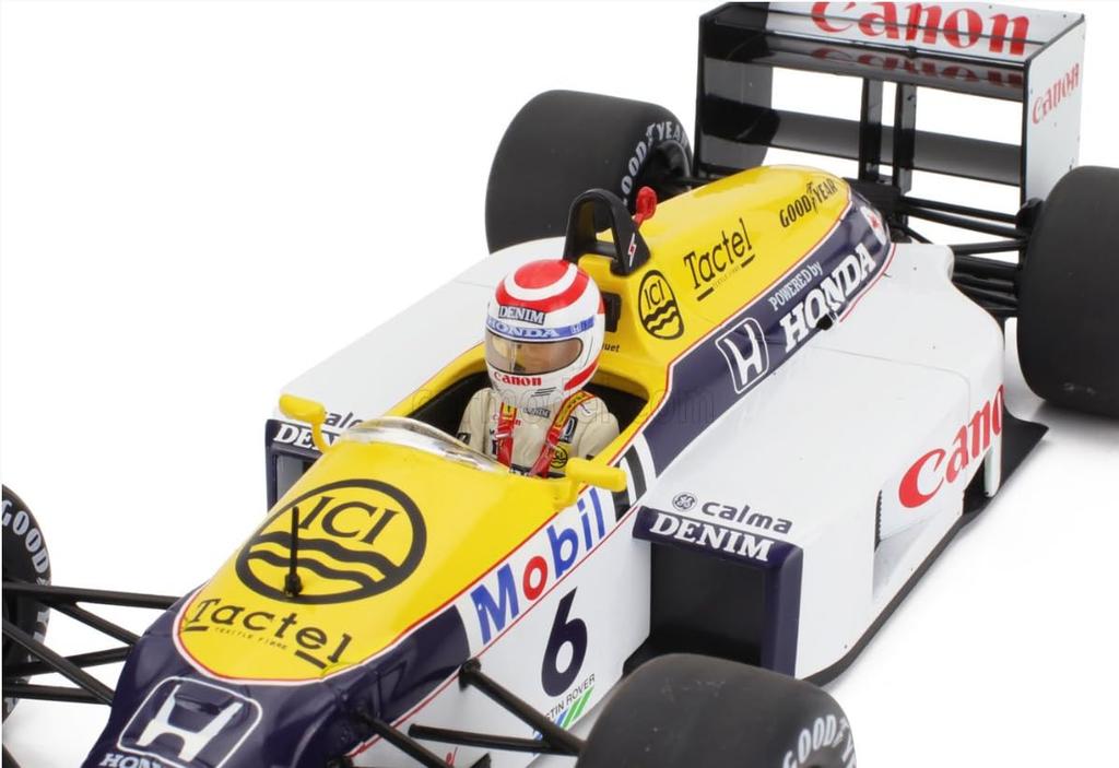 MCG F1 Diecast Model Car 1/18 Scale FW11 Team Williams 1986 British Grand Prix Winner Nelson Piquet #6 [Parallel Import]