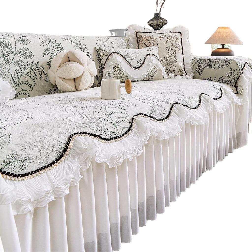 Цельный чехол на диван из шенилла, универсальный для четырех сезонов, 2025 новинка, пылезащитный и устойчивый к кошкам плед-чехол для дивана