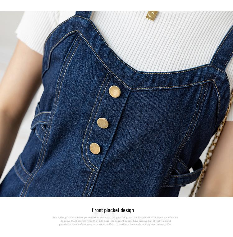 Женское джинсовое платье-сарафан в стиле Хепберн большого размера