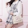 Sweet Bow Pink Mochila Women Fairyocre Aesthetic Handle Leather Crossbody Bags Ladies Lolita Large Capacity Square Mochilas 2025