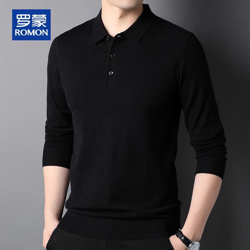 ROMON Men's Polo Neck Cashmere Blend Sweater