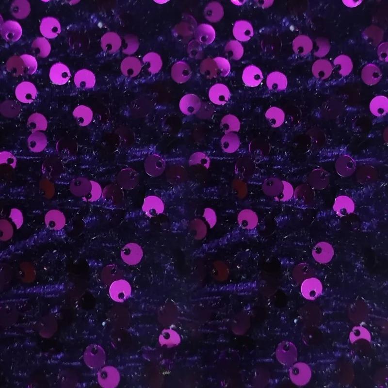 5mm Sequin Evening Gowns Encrypt Shining Fabric Stretch Velvet Fabrics For DIY Wedding Elegant Party Dresses handmade DIY, etc