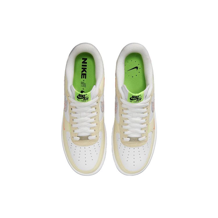 Nike Air Force 1 07 LV8 Just Stitch It - White Shade Green Unisex Sneakers Cream Peak-White Coconut-Milk FB1852-111
