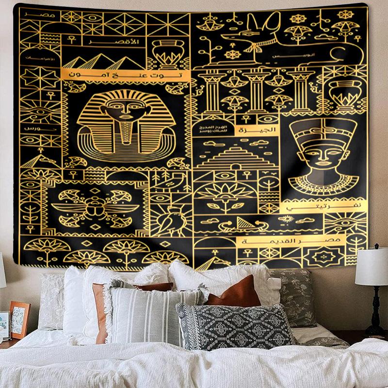 Ancient Egyptian Hieroglyphics Tapestry Room Decoration Wall Hanging for Living Room Bedroom, dormitory, Birthday and Christmas gifts