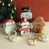 Gingerbread Man Iron Gift Sugar Box Christmas Merry Home Decoration New Year Christmas Gift Box Christmas Decoration 1 Piece