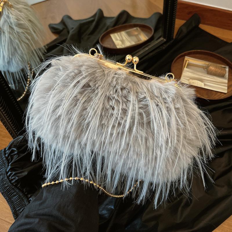 Женская сумка новая осенне-зимняя модная повседневная шерстяная сумка сумка-мессенджер женская плюшевая сумка сумочка