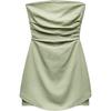 Bow Tie Detail Off Shoulder Straight Neck Jumpsuit Women Jumpsuit Light-Khaki 8009709-506