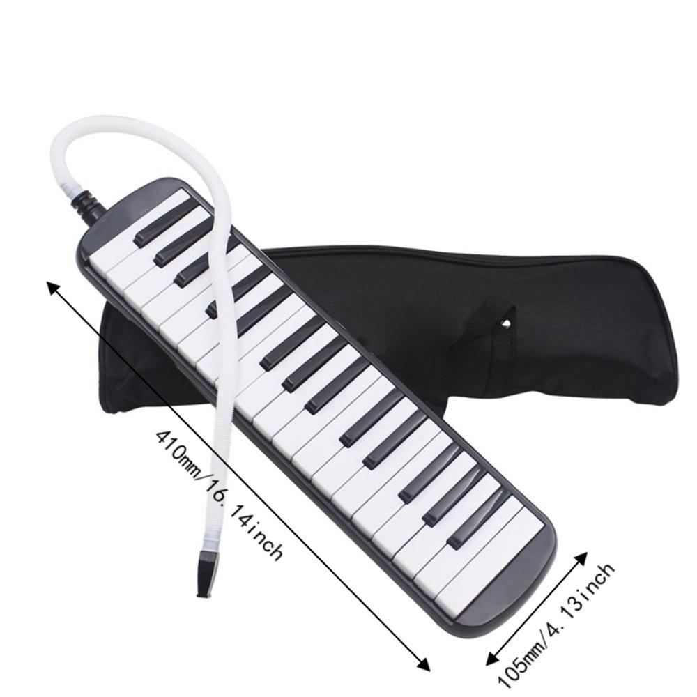 Black 32 Key Melodica 32 Key Wind Musical Instrument Premium Musical Keyboard Home Practice