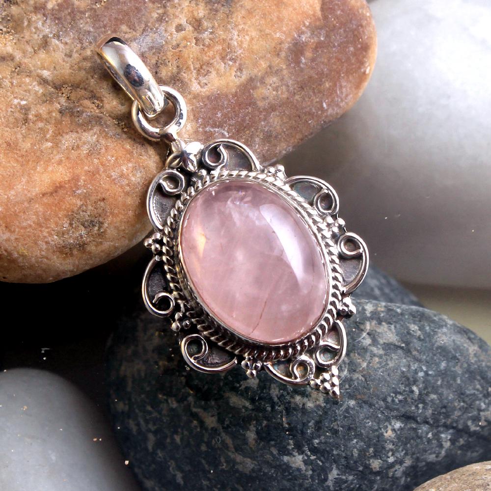 Подвеска Рейки, Подвеска из лабрадорита, розового кварца и лунного камня, Ювелирное изделие ручной работы из стерлингового серебра 925 пробы, Подвеска для исцеления кристаллами, Серебряное ювелирное изделие