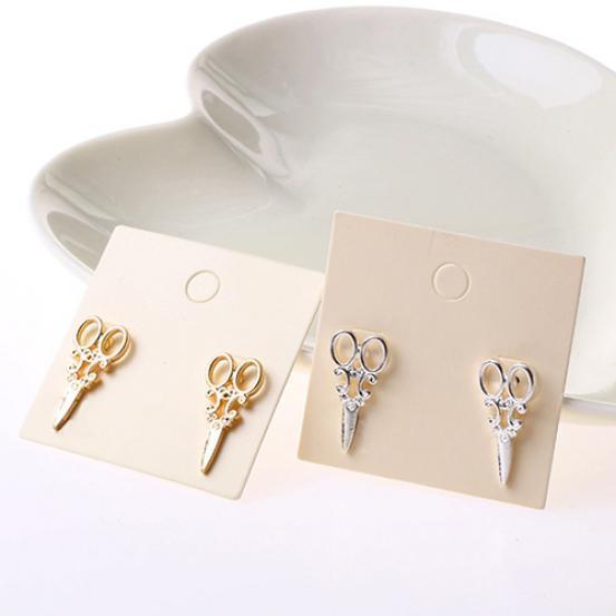 Женские мини-ножницы, серьги-шпильки, очаровательные серьги в стиле панк, ювелирные изделия, подарок, золотой, серебряный тон