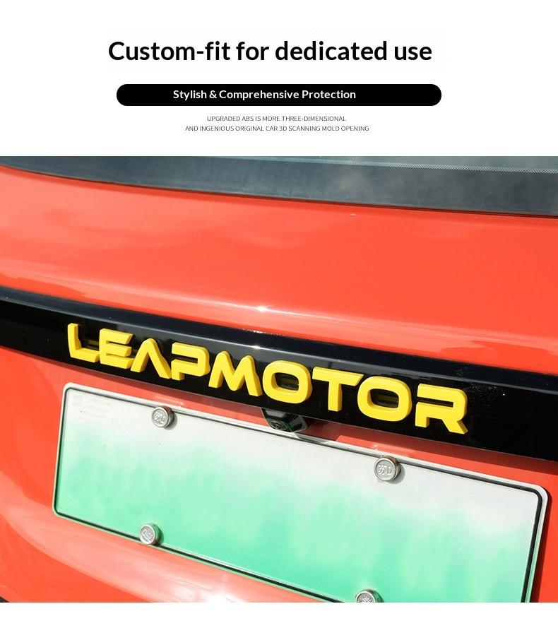 For Leapmotor T03 Auto Modification Rear Trunk Overlay Vinyl Wrap Decal Custom Car Emblem Letter Sticker