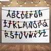 American TV Stranger Luminous Letter Photography Backdrops Prop Alphabet Light Baby Gift Birthday Party Background ZZ-02