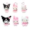 Подвеска-плюш Sanrio Hello Kitty и Друзья Цветение Сакуры - Моя Мелоди, Куроми и Котенок KT.