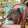 Leopard Fashion Cushion Cover Soft Plush Throw Pillow Cover DoubleSided Decorative Cushion Case Sofa Bedroom Home Decor