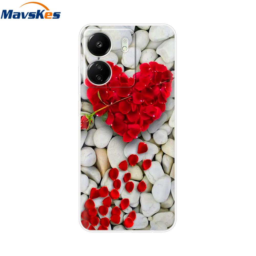 For Xiaomi Redmi 13C 4G Case New Painted Silicone Back Cover For Redmi 13C Soft Clear TPU Phone Case For Redmi 13C 5G Redmi13C