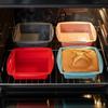 2PCS Heat Resistant Cake Baking Pan Flexible Dessert Baking Mold Multifunctional Bread Mold  Oven