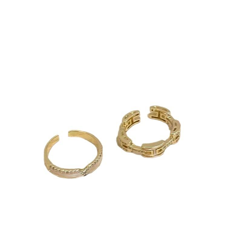 Легкое роскошное сверкающее кольцо со сложенными буквами для женщин, нишевый дизайн, чувственное открывающее регулируемое кольцо, кольцо на указательный палец, кольцо на хвост