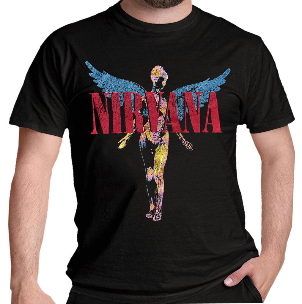 Футболка Nirvana In Utero Ангельский Курт Кобейн Черный Гранж Новый
