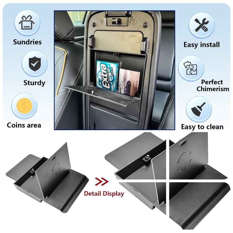 Armrest Hidden Box For 2024 Nissan Altima S/SV/SR/SL/Platinum Center Console Hidden Box ABS Organizer