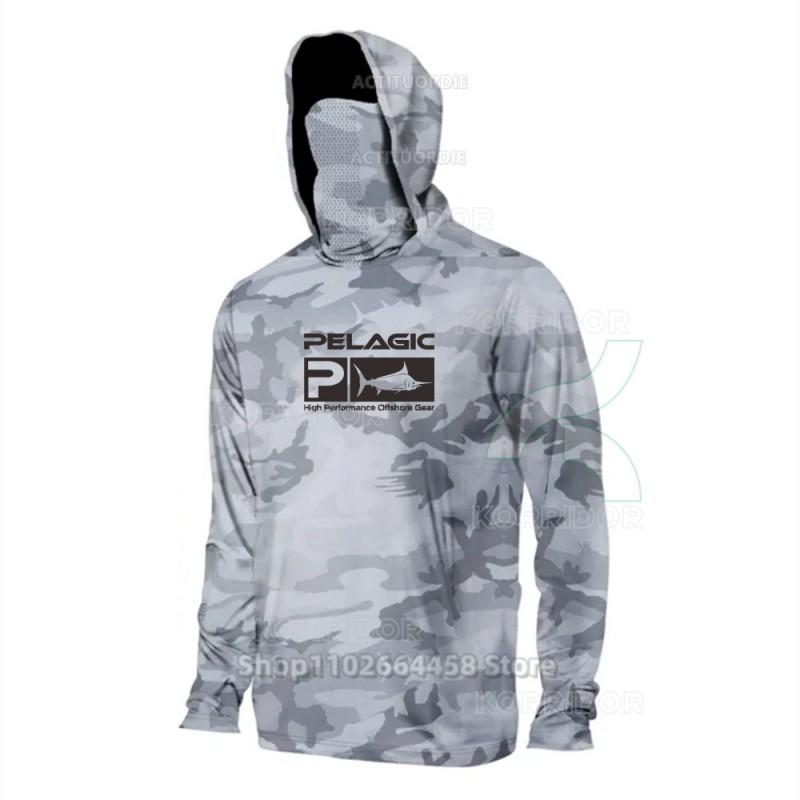 Quick-Dry Fishing Shirt With UPF 50 Sun Protection Dust-Resistant Face Cover Outdoor Angling Cycling Activities
