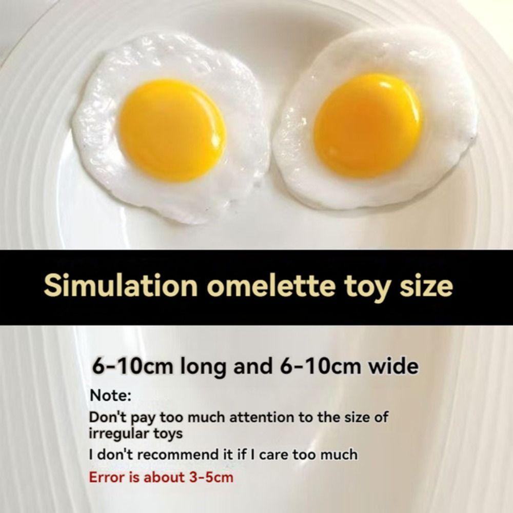 Simulation Design Soft Stress Toy Stress Relief Simulation Food Toy Fried Egg Fidget Toy Kids