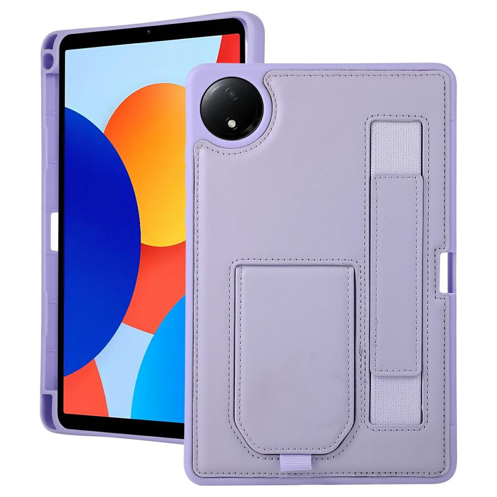 Чехол для Xiaomi Redmi Pad SE 4G 8,7 дюйма с подставкой, чехол-обложка из ПУ + ТПУ для планшета с ремешком на запястье / слотом для стилуса