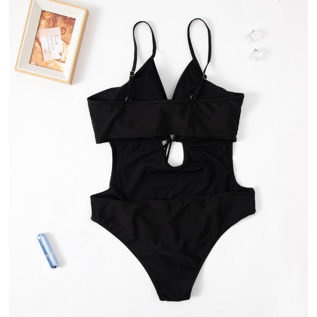 Женское бикини больших размеров, европейское и американское новое толстое бикини больших размеров с V-образным вырезом, сплошной цвет, ажурное бикини, взрыв ZX003