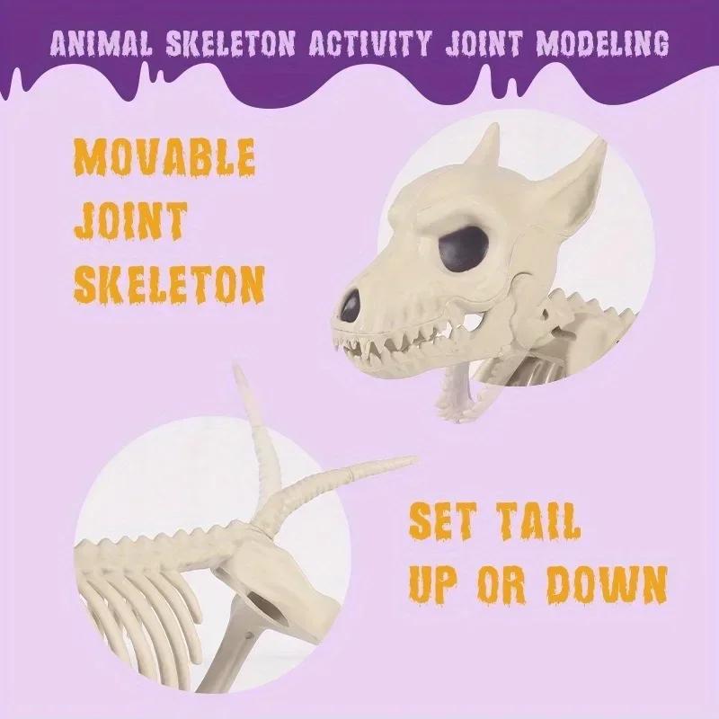 Animal Skeleton Bone Figurine Terrible Spider Bird Skull Statues Sculptures Hallowee Ornament Home Decoration Desk Accessories