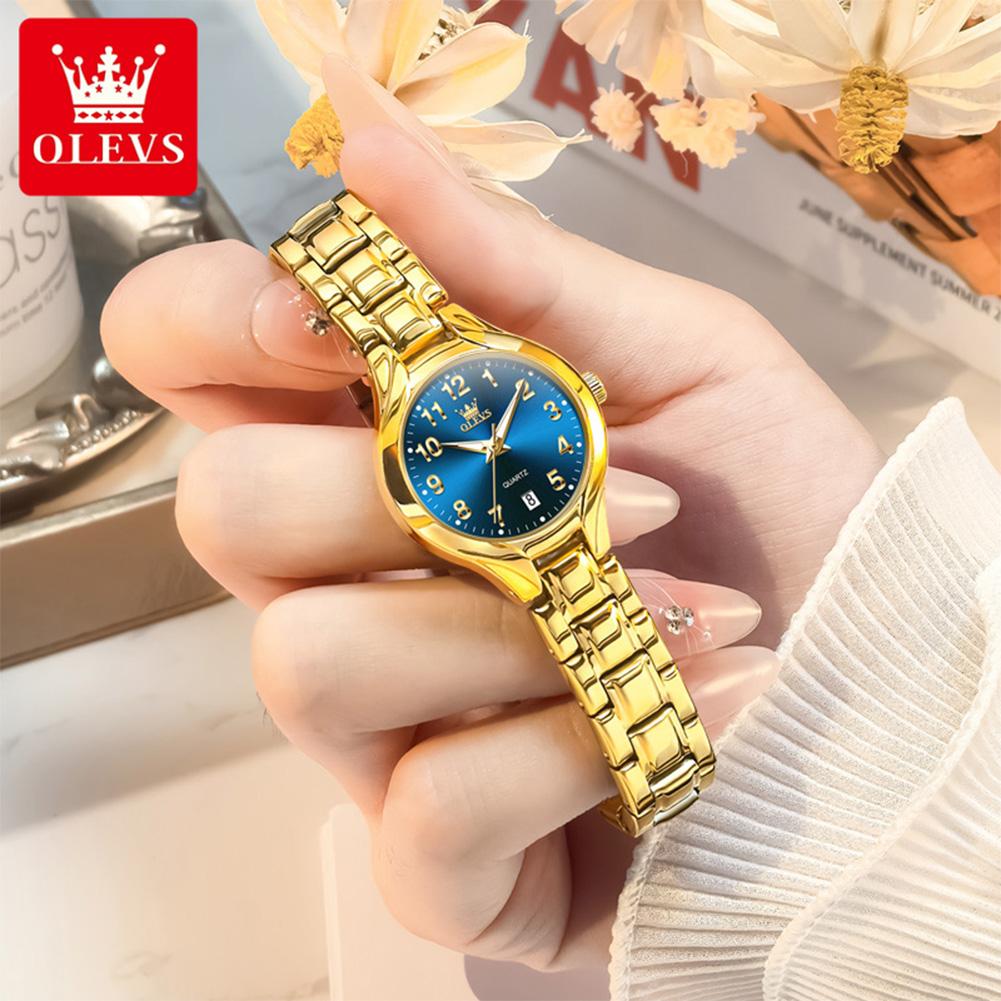OLEVS Женские часы Роскошный Оригинальный Бренд Водонепроницаемые Люминесцентные Кварцевые Часы Автоматическая Дата Женские Часы Наручные