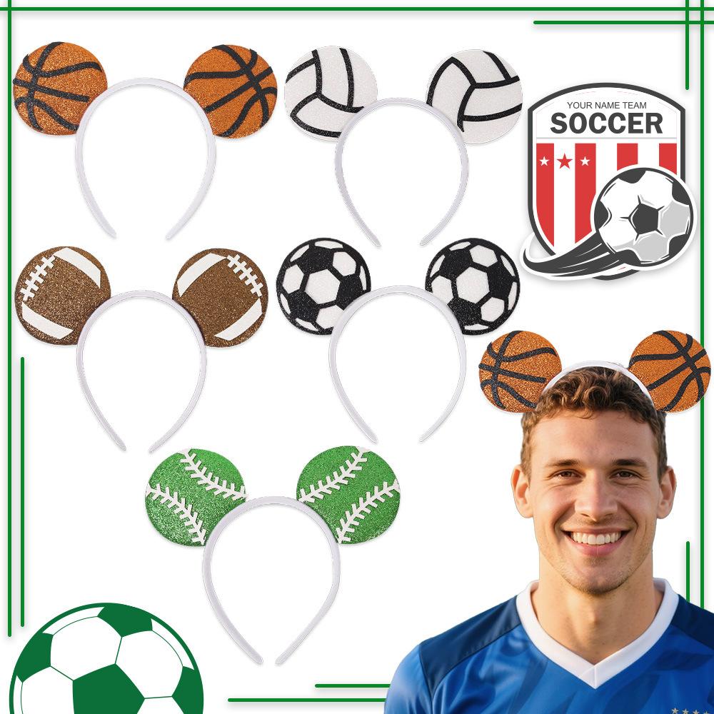 World Cup Football Theme Party Decoration Headband Fan Cheering Photo Prop Basketball Football Headband