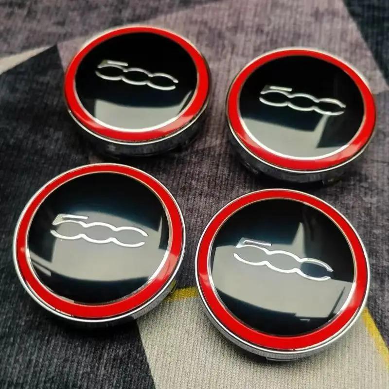 4PCS 60mm Car Wheel Hub Cover Emblem Sticker Accessory For Fiat Abarth 500 Tipo FR Panda Argo Freemont Viaggio Bravo Punto Doblo