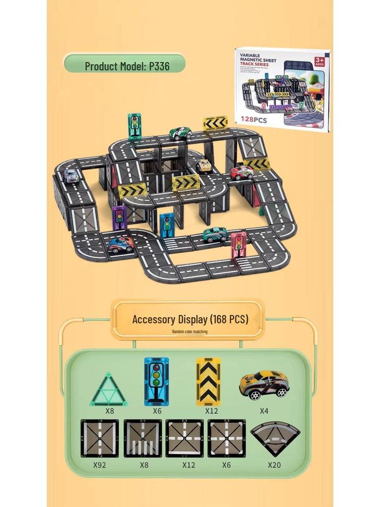 5.5СМ Магнитные Дорожные Трассы Автомобили Строительные Блоки для Детей