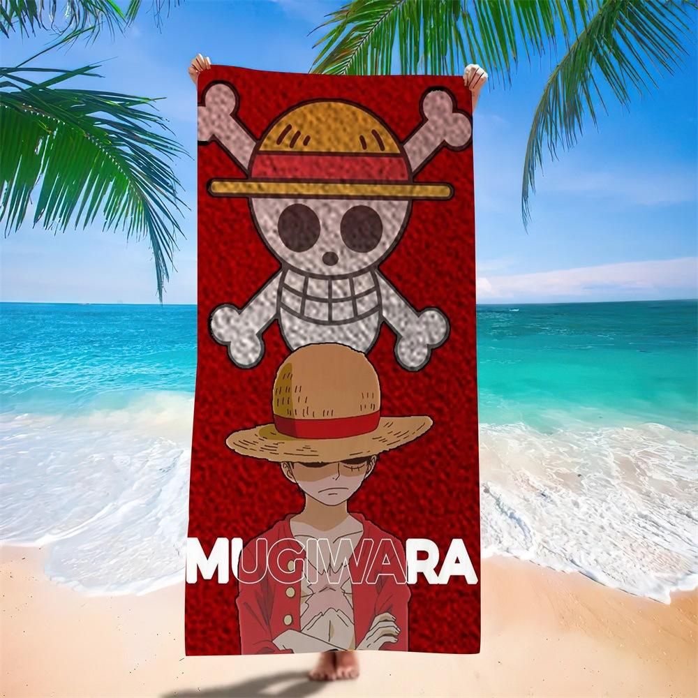 New Anime Character Printed Microfiber Beach Towel Quick Dry Water Absorbent Bath Towel