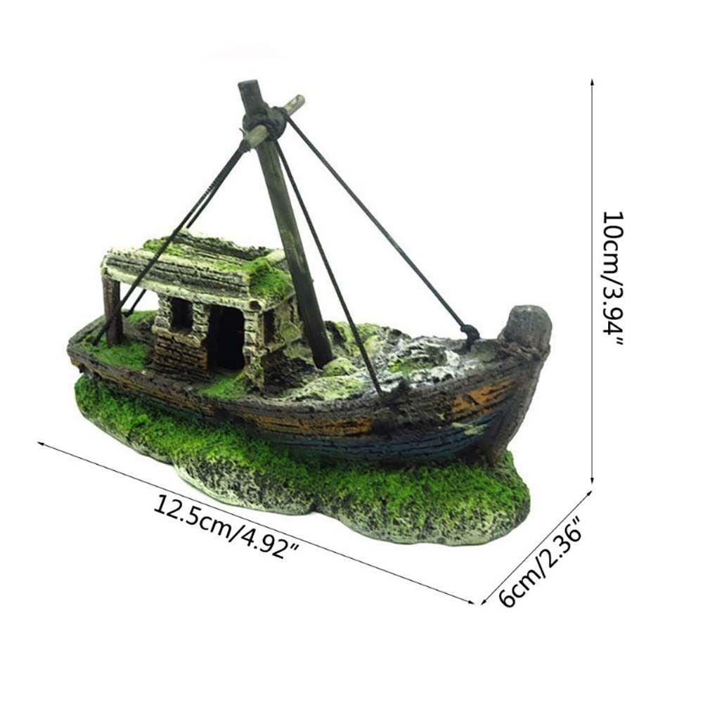 Tank Decor Fish Rest Landscaping Accessories Submarine Ornaments Fish Tank Landscape Sunken Ship