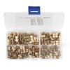 150Pcs M5 Brass Cylinder Knurled Nuts Threaded Insert Nuts Embedded Nuts Assortment Kit