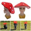 Mushroom Hat Kids Adults Dress-up Costume Accessory Red Mushroom Cap Cosplay Party Props for Photoshoots Stage