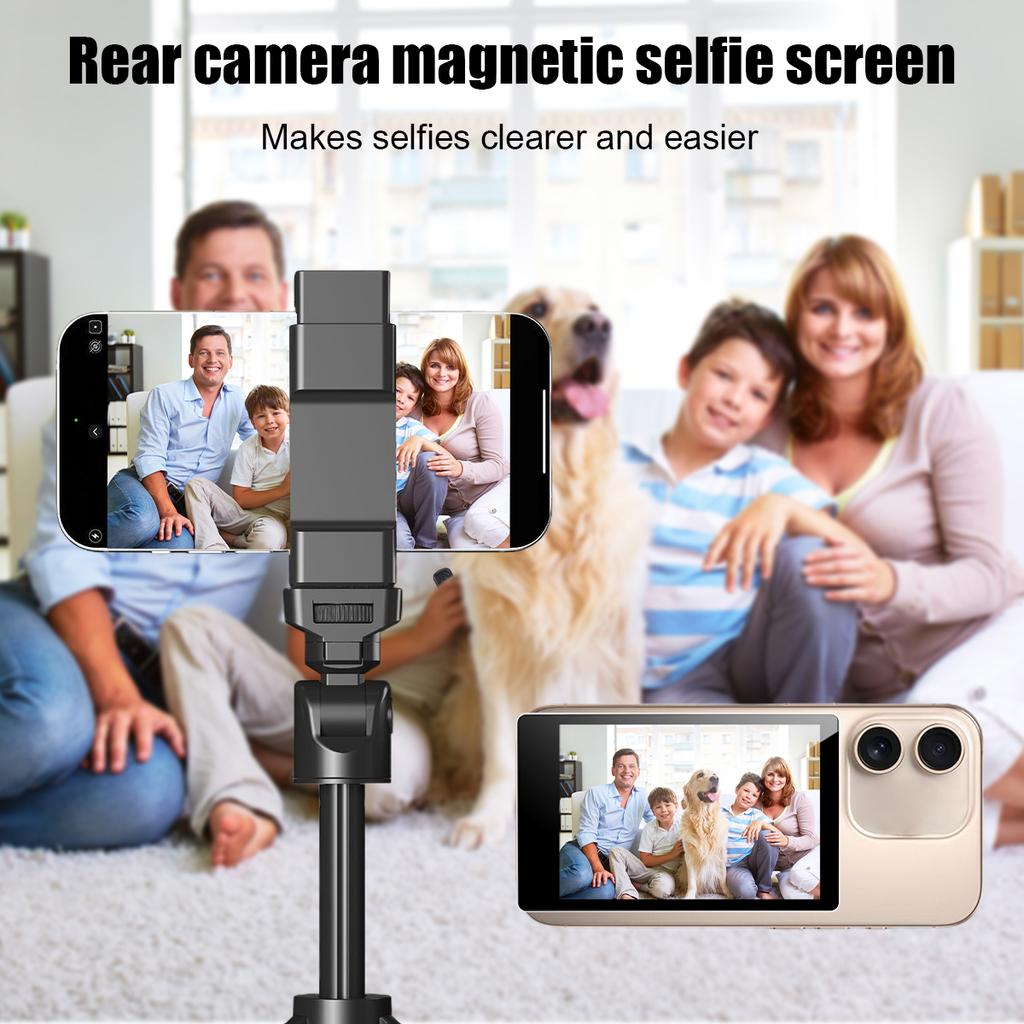 Wireless Magnetic Monitor Screen for Using Phone Rear Camera for Smartphone Selfie Vlog Live Stream Video Recording