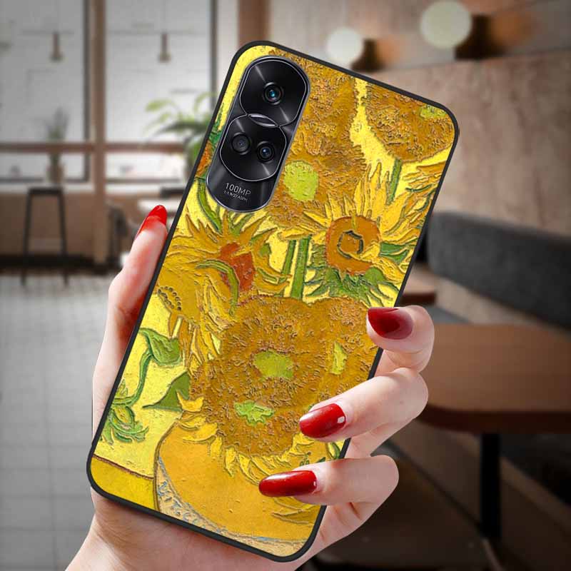 Чехол для Honor 90 Lite 5G 3D Цветочный Рельефный Тиснение Силиконовый Задний Чехол Для Honor 90 Чехол Honor90 Pro 90Pro 90Lite Мягкий Защитный