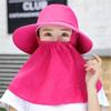 Detachable Neck Sun Visor Hat UV Protection Face Mask New Sunscreen Hat  Women